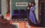 Felix Vallotton The Visit oil